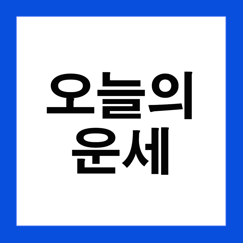 오늘의운세 띠별운세 무료보기 - 데이앤팁